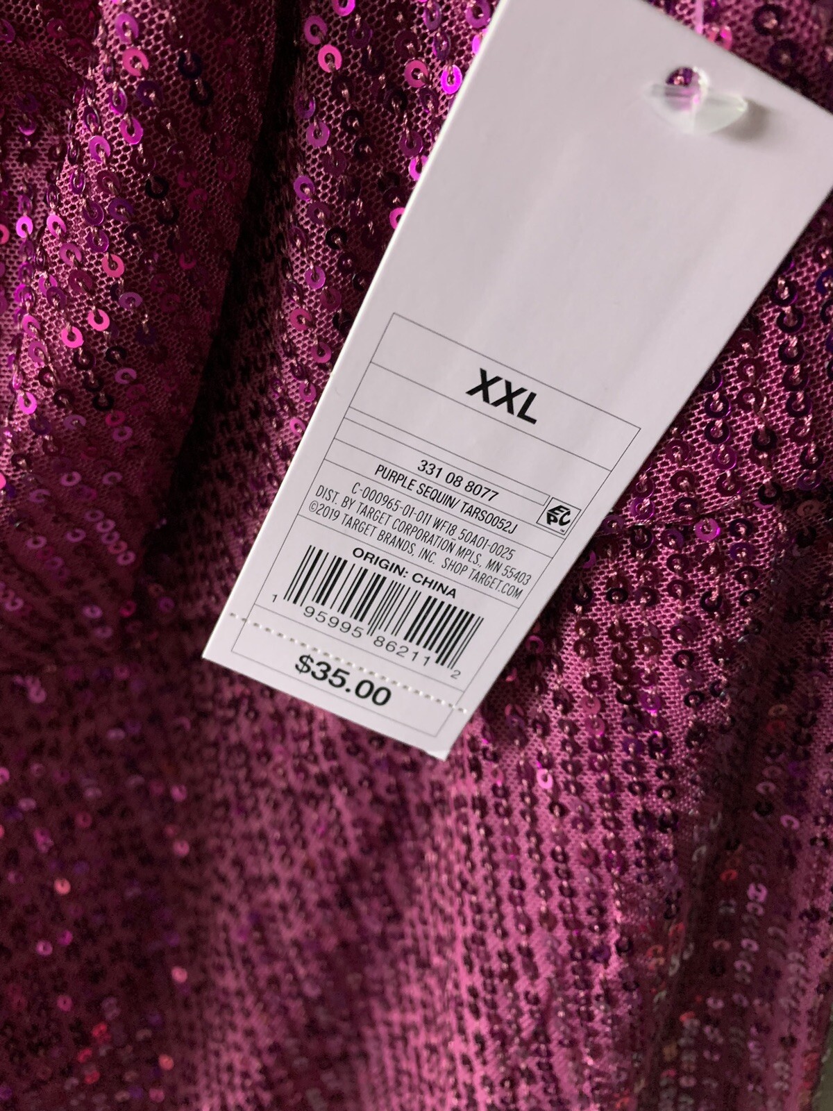 Women’s XXL Adjustable Short Sparkly Sequin Rouched Mini Dress PINK 💥NWT