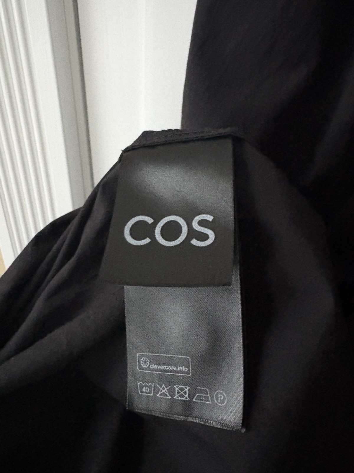 COS Black Oversized Ruffle Tiered Cotton Maxi Dress sz M