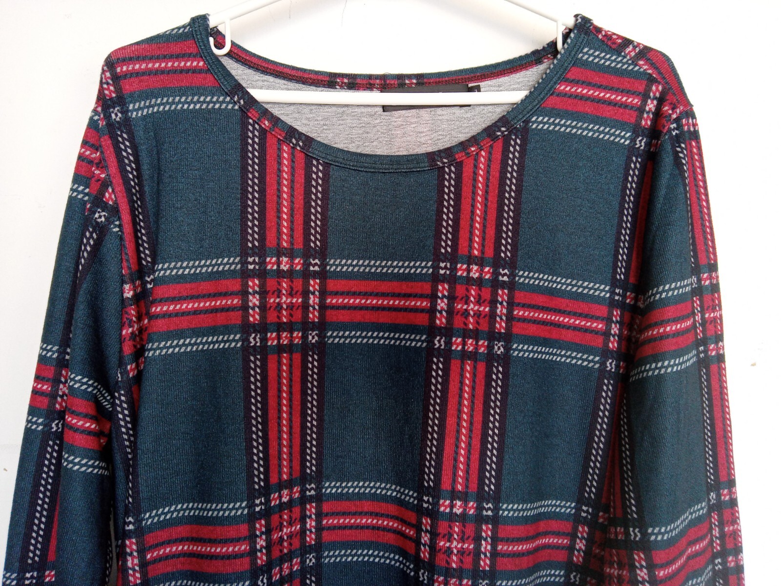 Mirol XL green, red, white plaid dress. Excellent condition