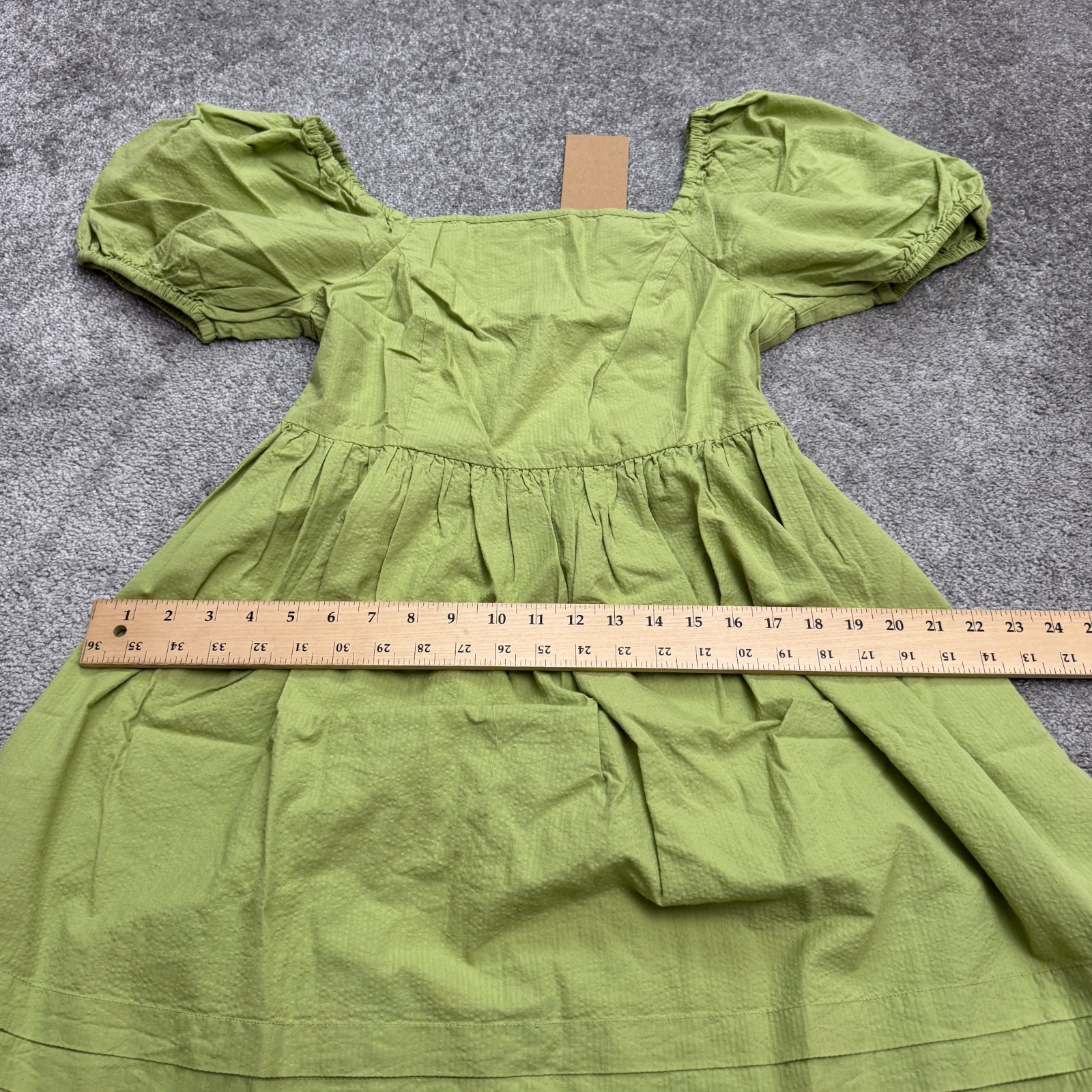 Princess Highway Modcloth Sanda Puff Sleeve A-Line Mini Dress Women 10 Green NWT