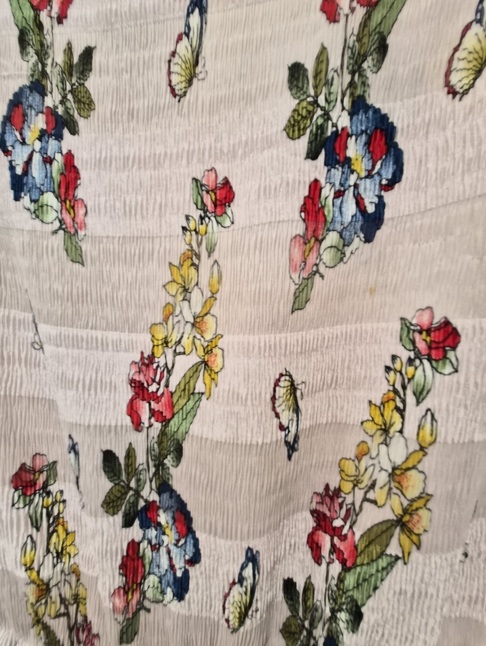 Max Studio Floral Butterfly Print Stretch Sleeveless Sheer Dress Size Small