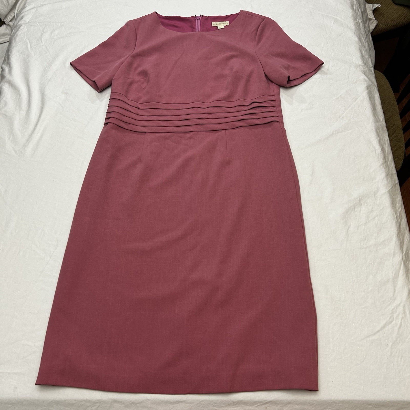 Appleseed Women’s Pink Lined Dress Size 10 96% Polyester 4% Spandex
