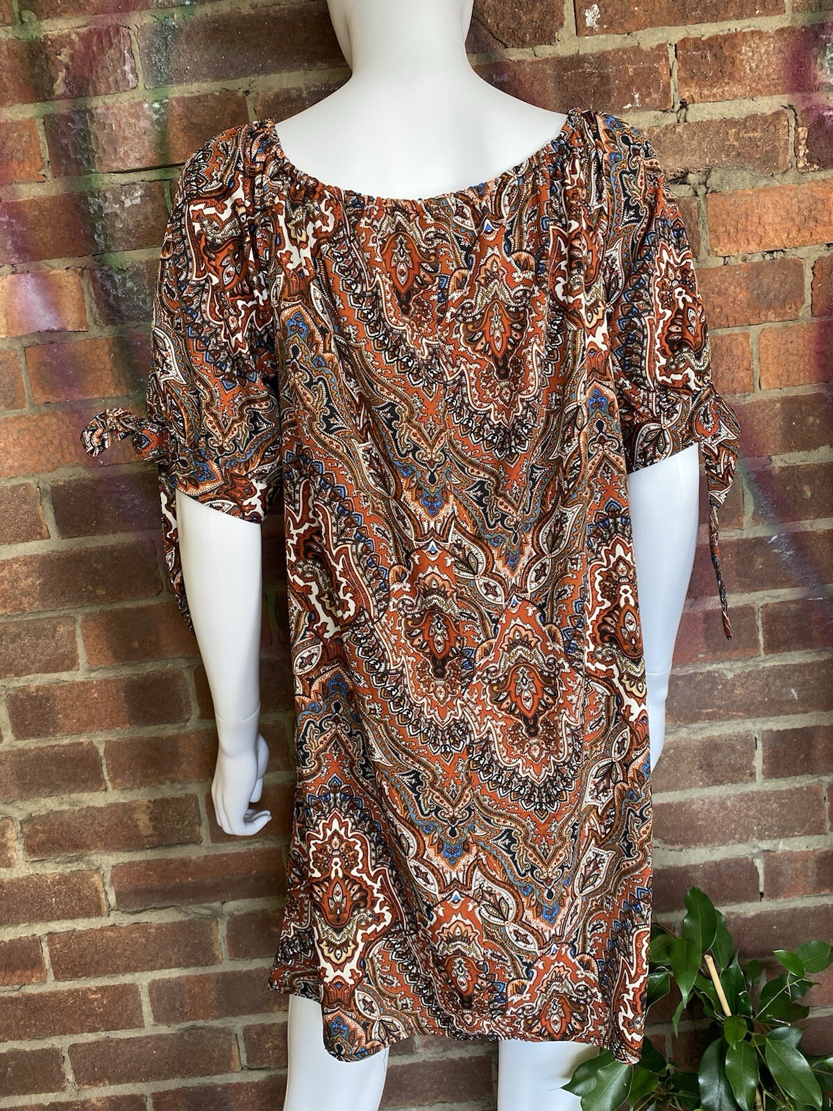Pep&Co Multicolor Short Sleeve Knee Length Straight Dress For Women Size 12