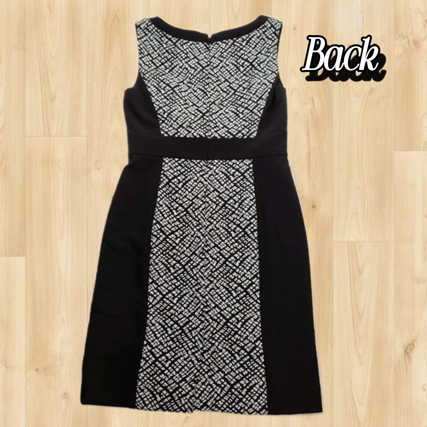 Tahari ASL Jennie Black White Shift Sheath Dress Women Size 8 or Medium