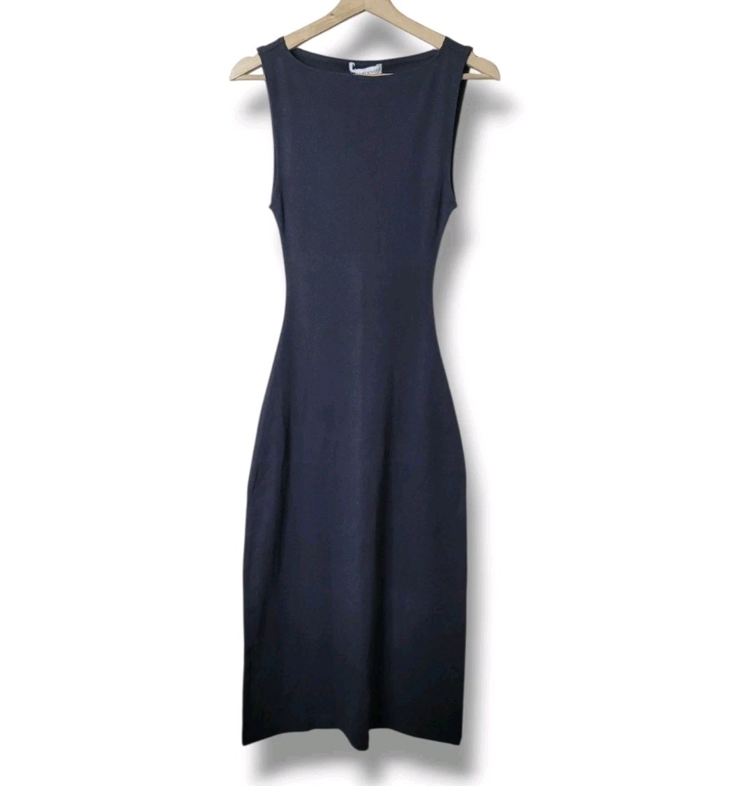 WeWoreWhat Black Boat Neck Sleeveless Midi Dress Size S NWT
