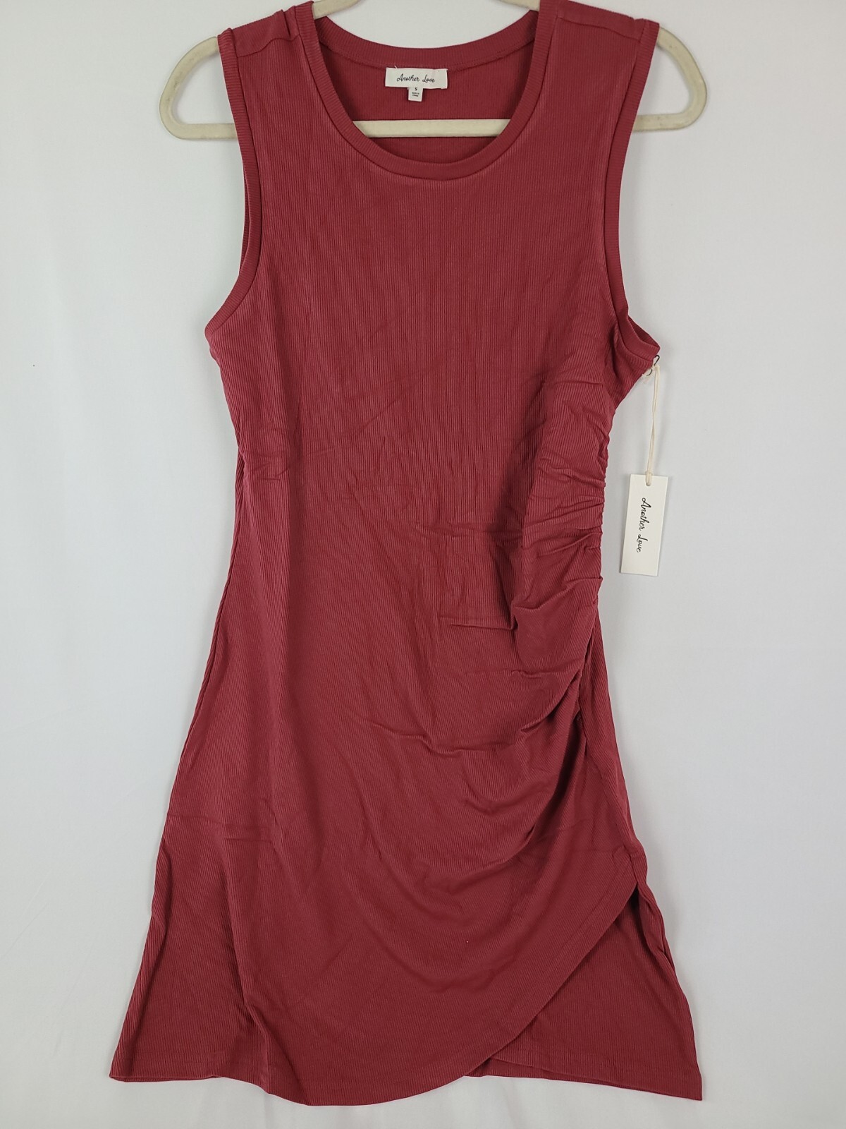 NEW Another Love Women’s Yulia Side Ruched Dress Vino Pink Sz L MSRP $65