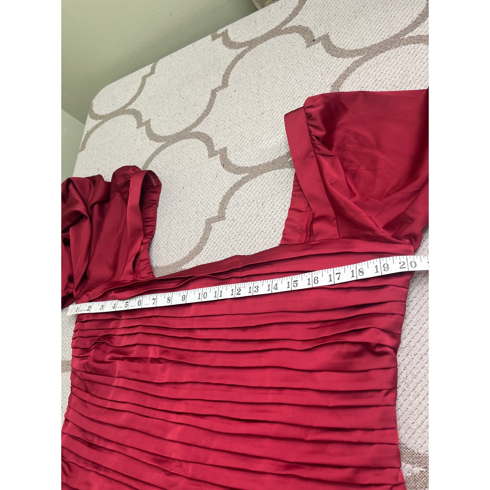 Abercrombie & Fitch Emerson Drop-Waist Satin Mini Dress in scarlet red, size XLP