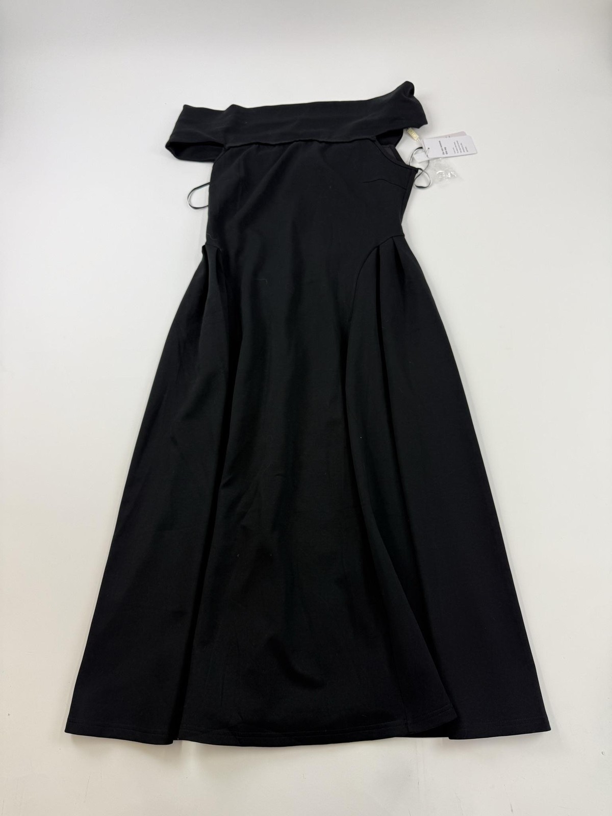 ZESICA Dress Womens XL Black Off Shoulder Fit & Flare Midi Cocktail Party