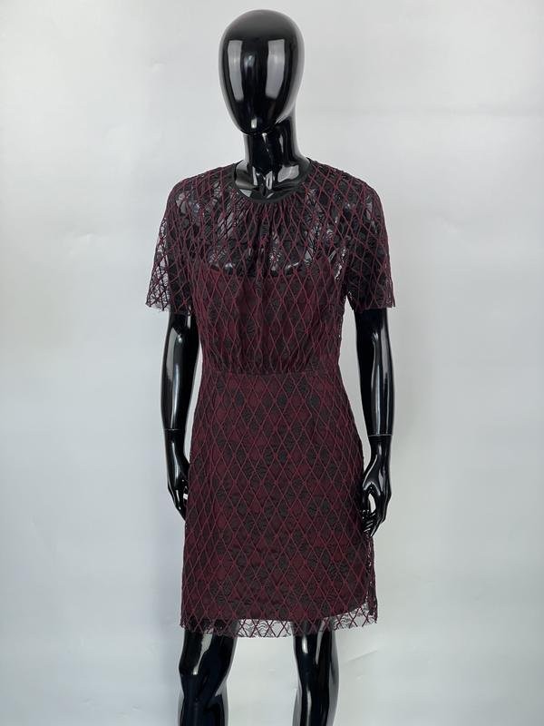 Women Sandro Paris Dress Burgundy Lace 36