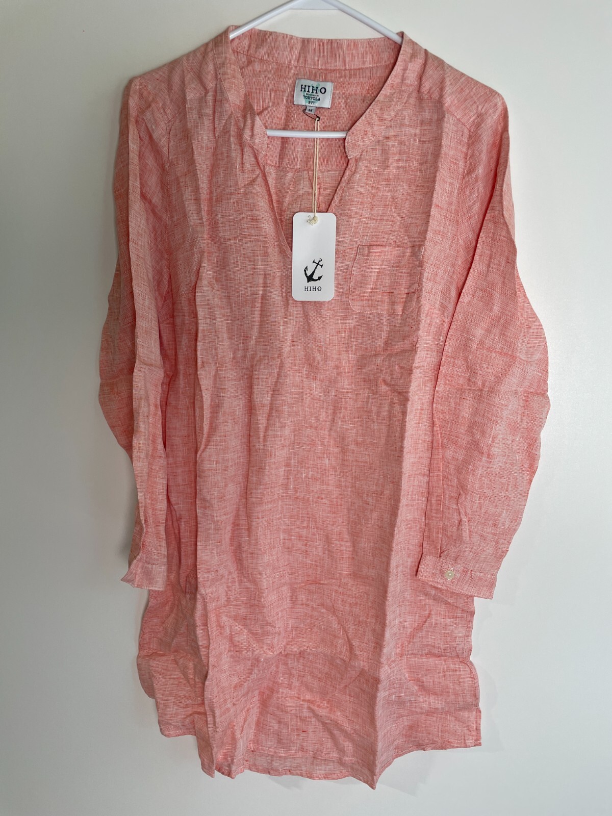 HIHO Women’s M Lightweight Bananakeet Popover Shirt Dress Sunset Orange DR-BNK1