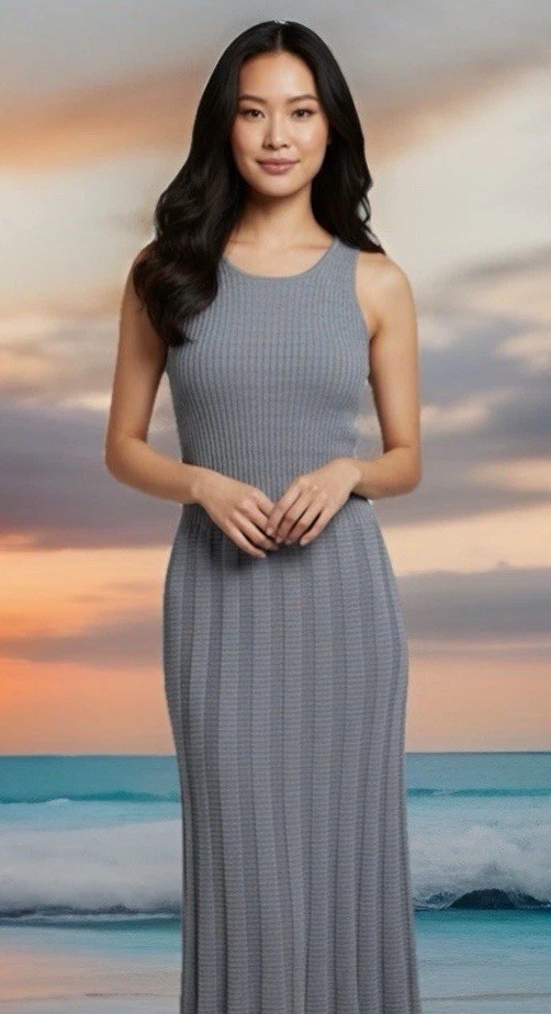 M Missoni NWT Women’s Size 42/ 6 Pale Grey Tank Dress Excellent