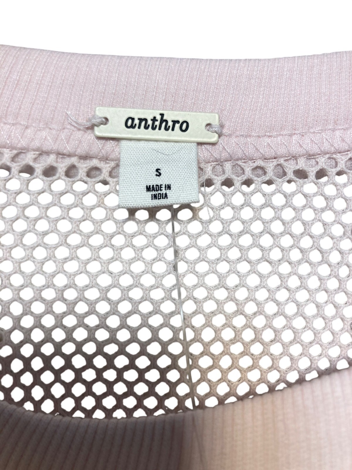 Anthropologie Daily Practice Forward Line midi dress Pink Ruched Mesh Layered Si