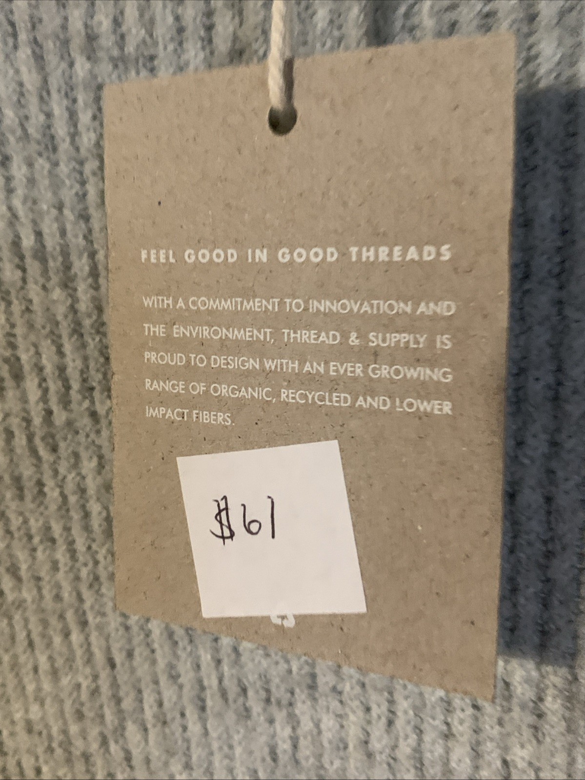 Thread & Supply Large Sweater Dress Heather Grey