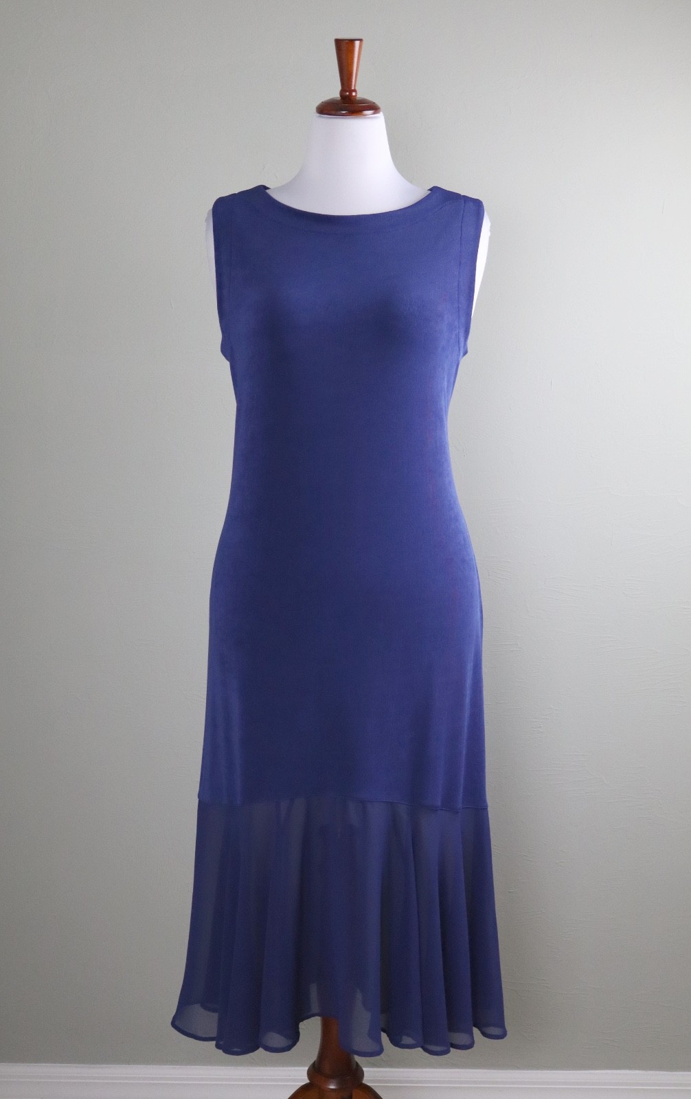 CHICO’S Travelers NWT $149 Dress in Blue Casa Size 3 P US XL / 16 / 18 Petite