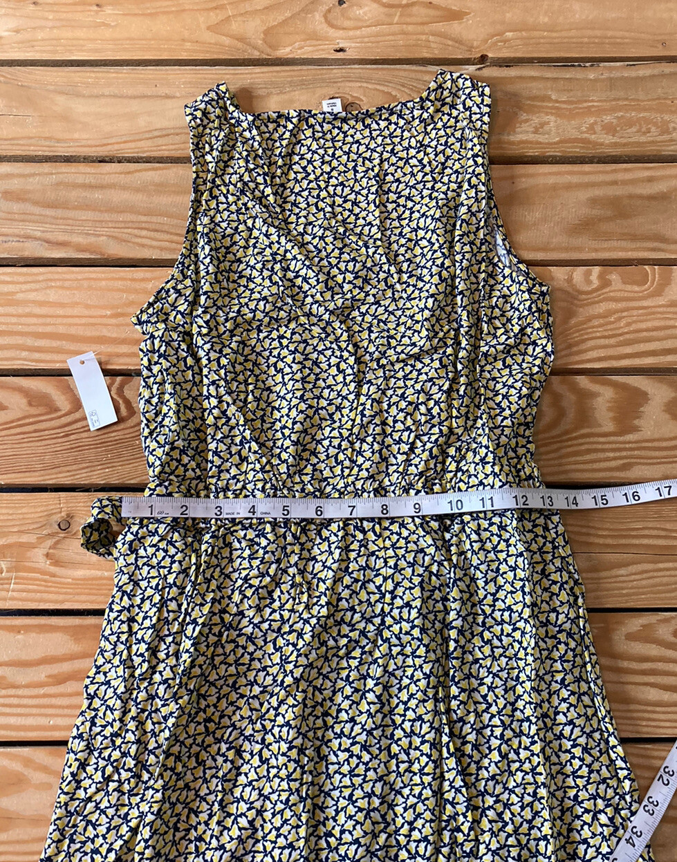 goodthreads NWT women’s floral sleeveless midi dress Size S yellow B8