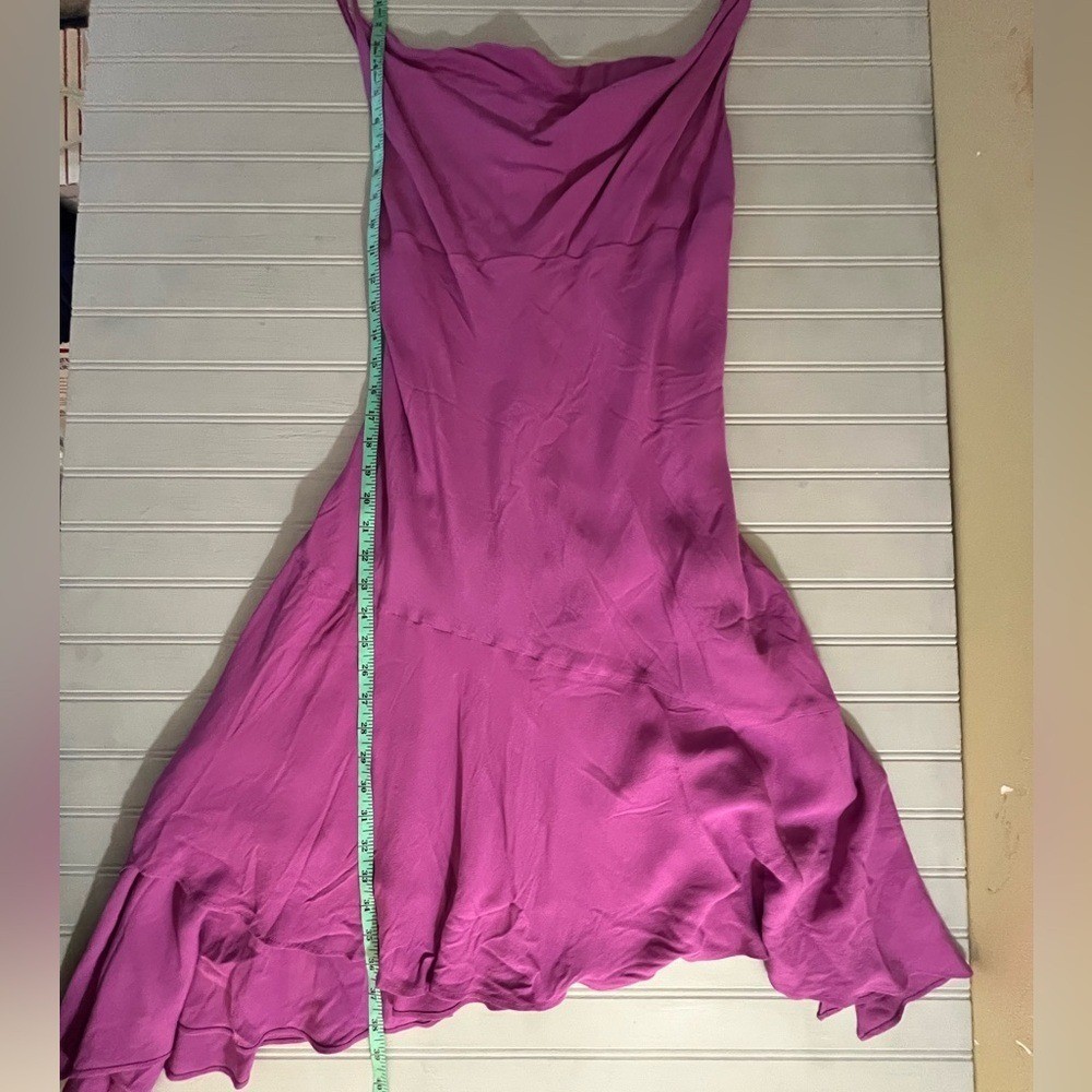 Steve Madden Tarin Asymmetric Cowl Neck Dress Women Large Orchid Sleeveless NWOT