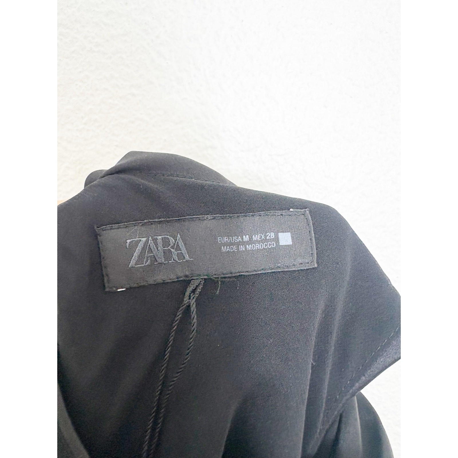 Zara Black Satin High Neck Midi Slip Dress Size Medium 8848/748 Cocktail Party