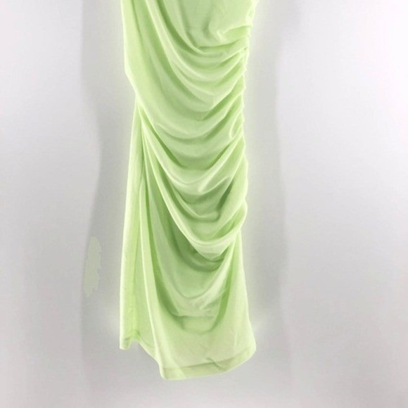 Helmut Lang Twist Sheath Dress Electric Yellow XS