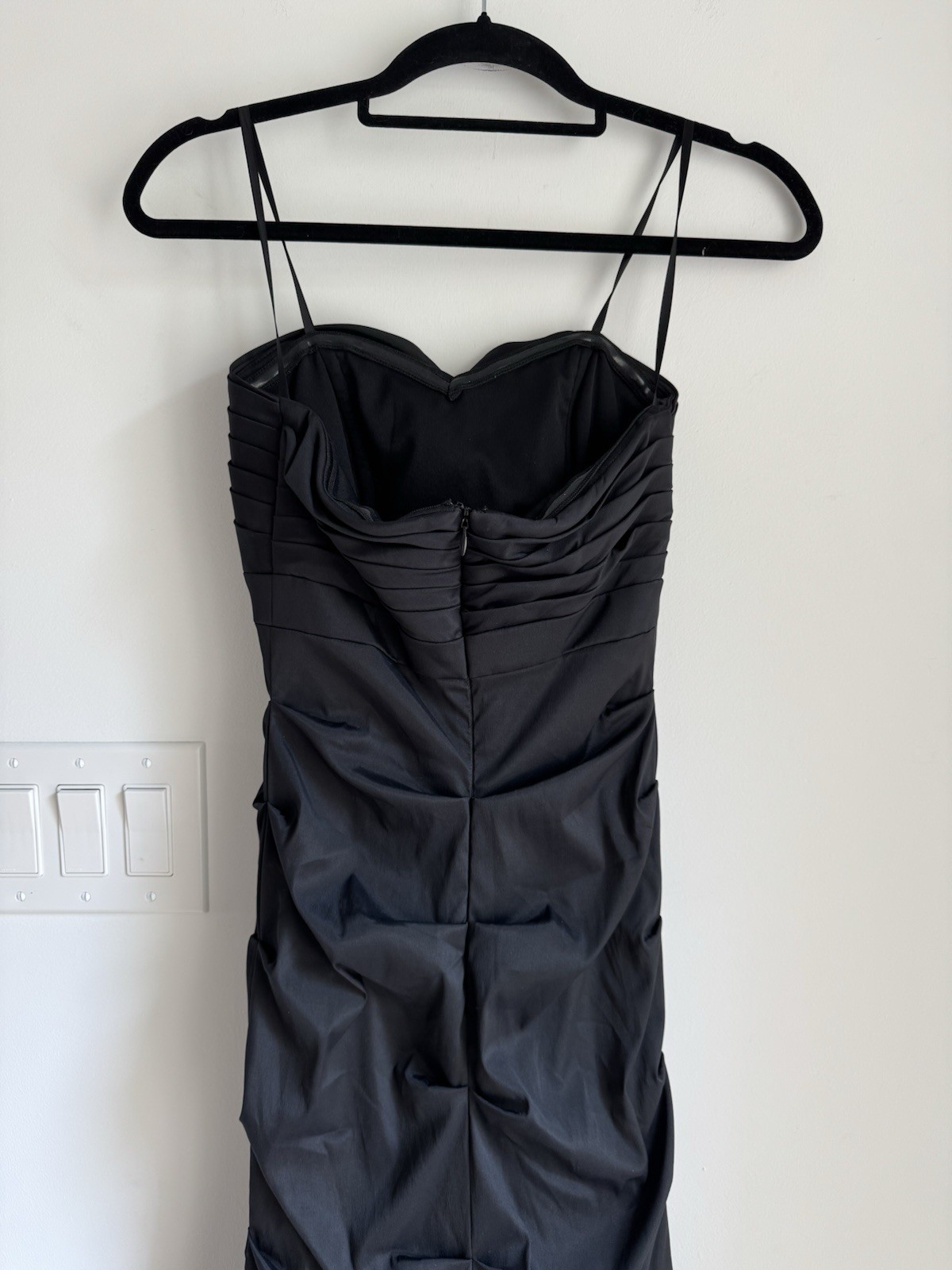 Cache sleeveless layer tulle mermaid gown dress sz 2 black NEW Fairy Whimsygoth