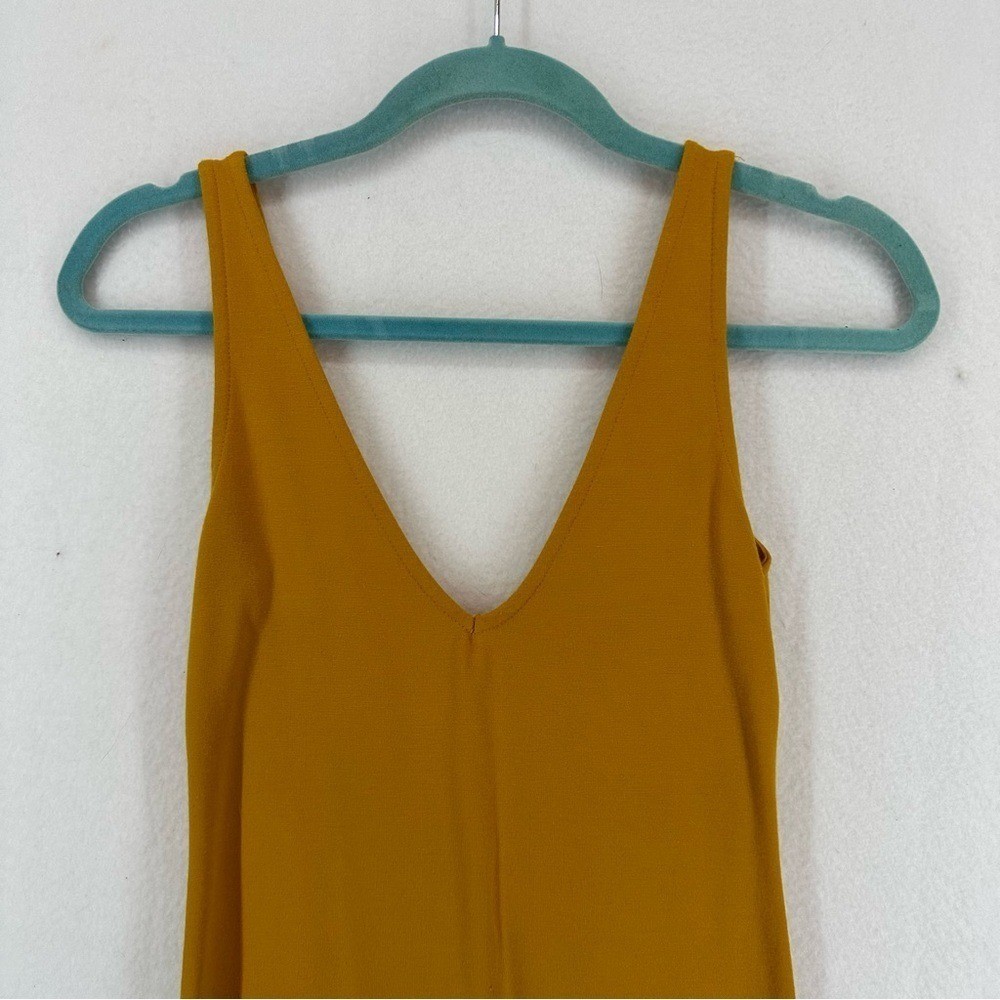 Forever 21 BodyCon Sleeveless N Veck Midi Dress Small Yellow
