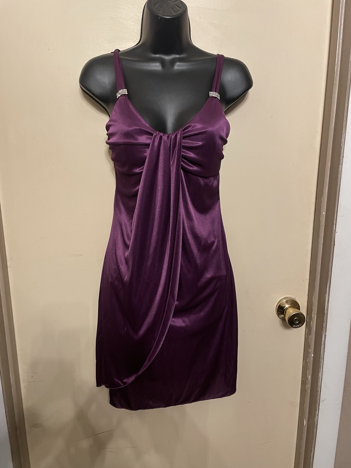 Tab Sz Small Purple Sleeveless Dress Ptp 12 Inches Wrap Dress Party Dress