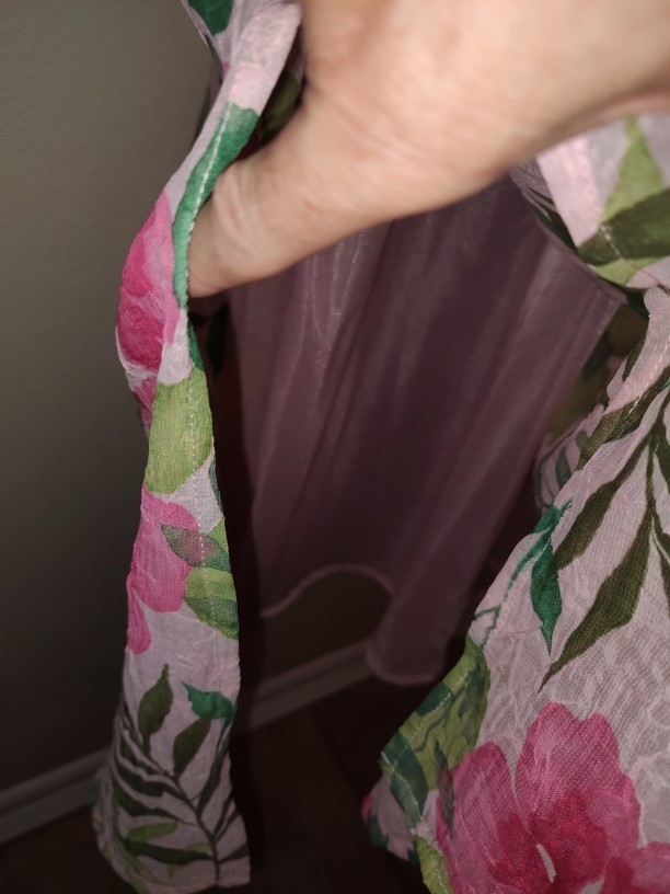 Set 2 pcs KSL Division Of Karin Stevens Pink Floral Dress with Jacket Size 24W