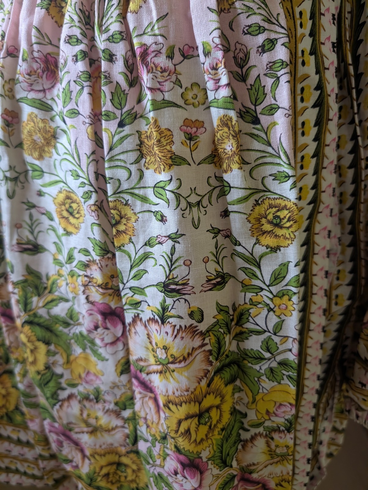 NWT A Loves A Floral Print Surplice V-Neck Long Bubble Sleeve Wrap A-Line Dress
