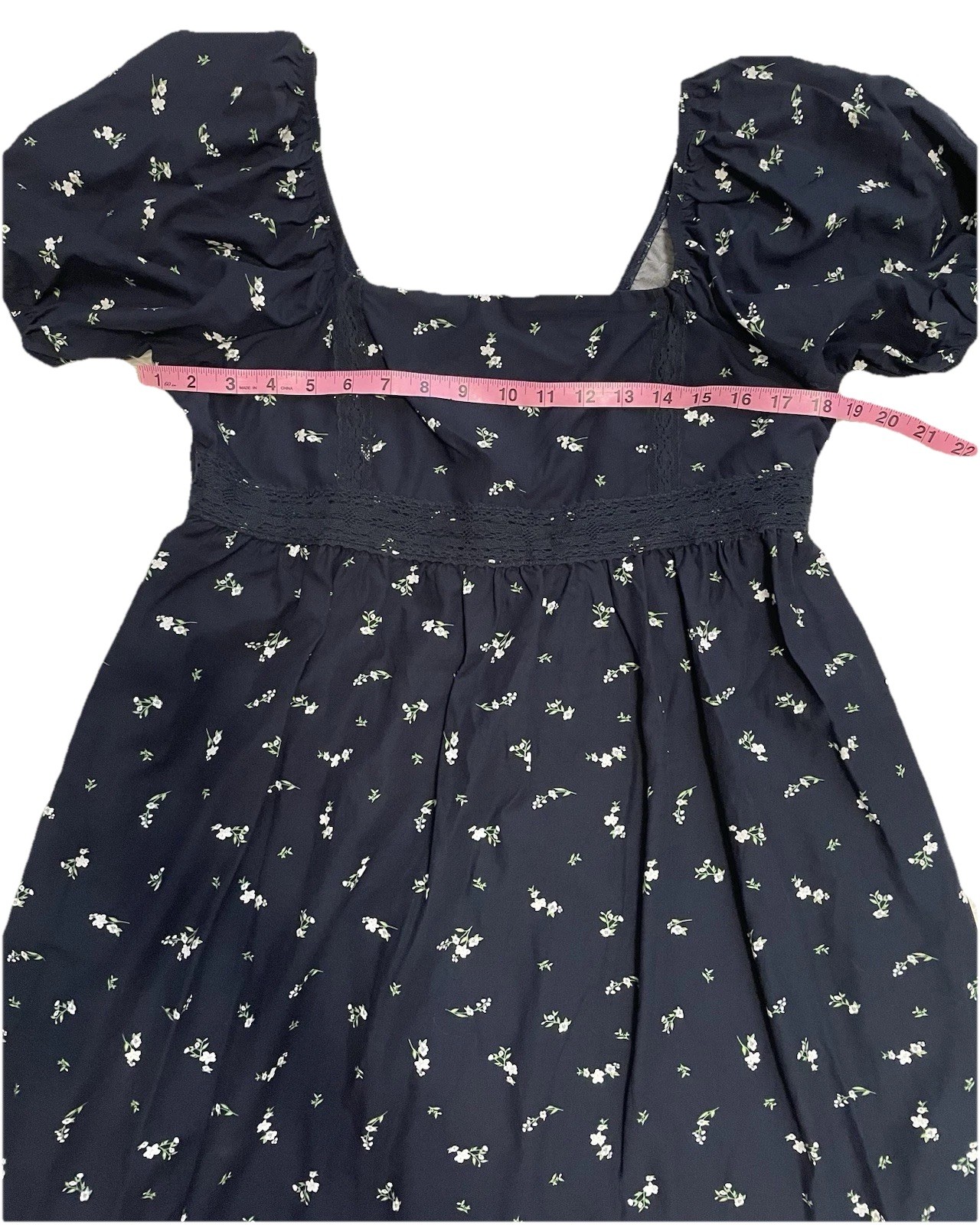NWT Celebrity Pink Floral Blue Mini Dress Size Large Fully Lined NEW