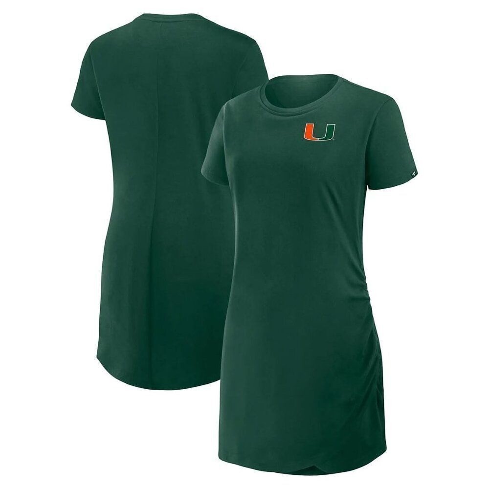 Fanatics Green University of Miami Hurricanes Short Sleeve Dress NWT Small