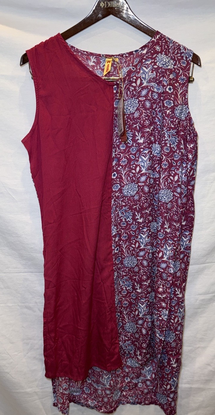 Anouk Women’s Sleeveless Floral Print Dress – XL Breathable Lightweight Summer
