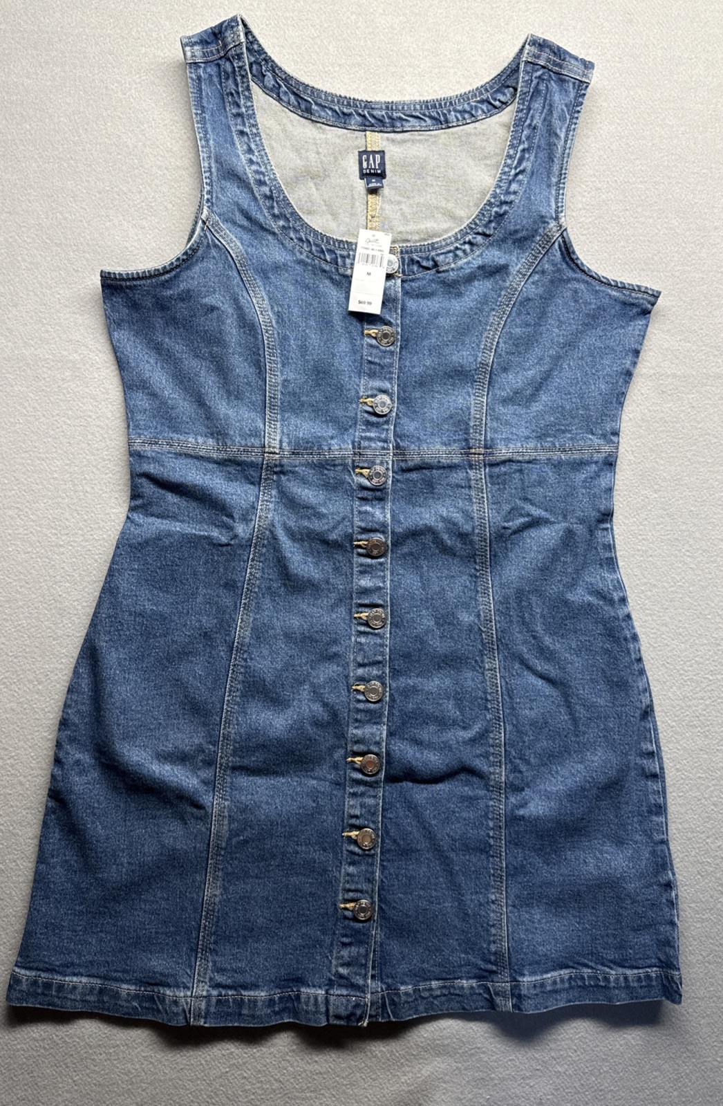 Gap | NWT Denim Mini Dress Button Front Size Medium