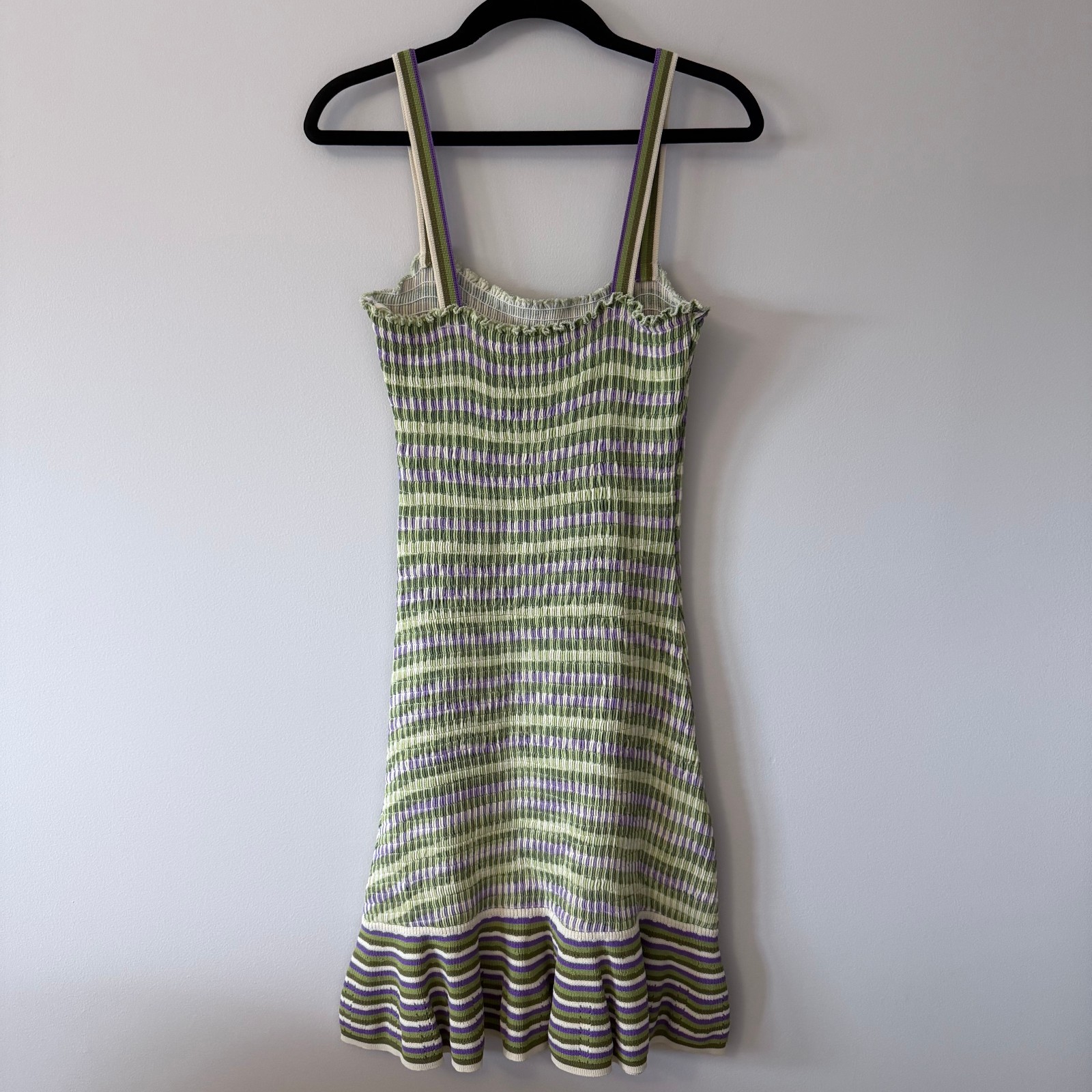 Sandro Christie Shirred Striped Mini Dress – FR36 – XS