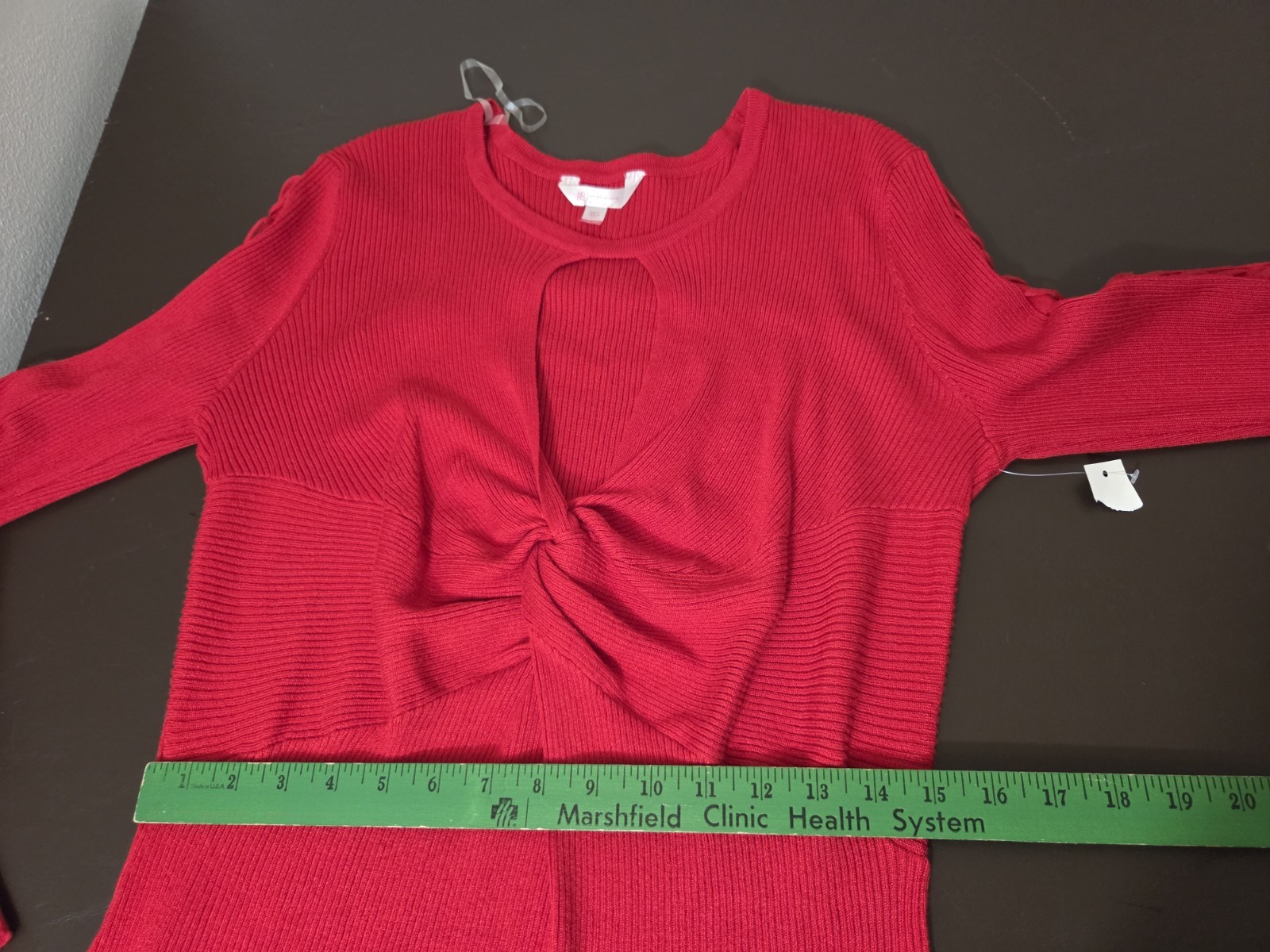No Boundaries No Bo Juniors XXXL 21 Red Ribbed Cutout Dress Partial New Tag