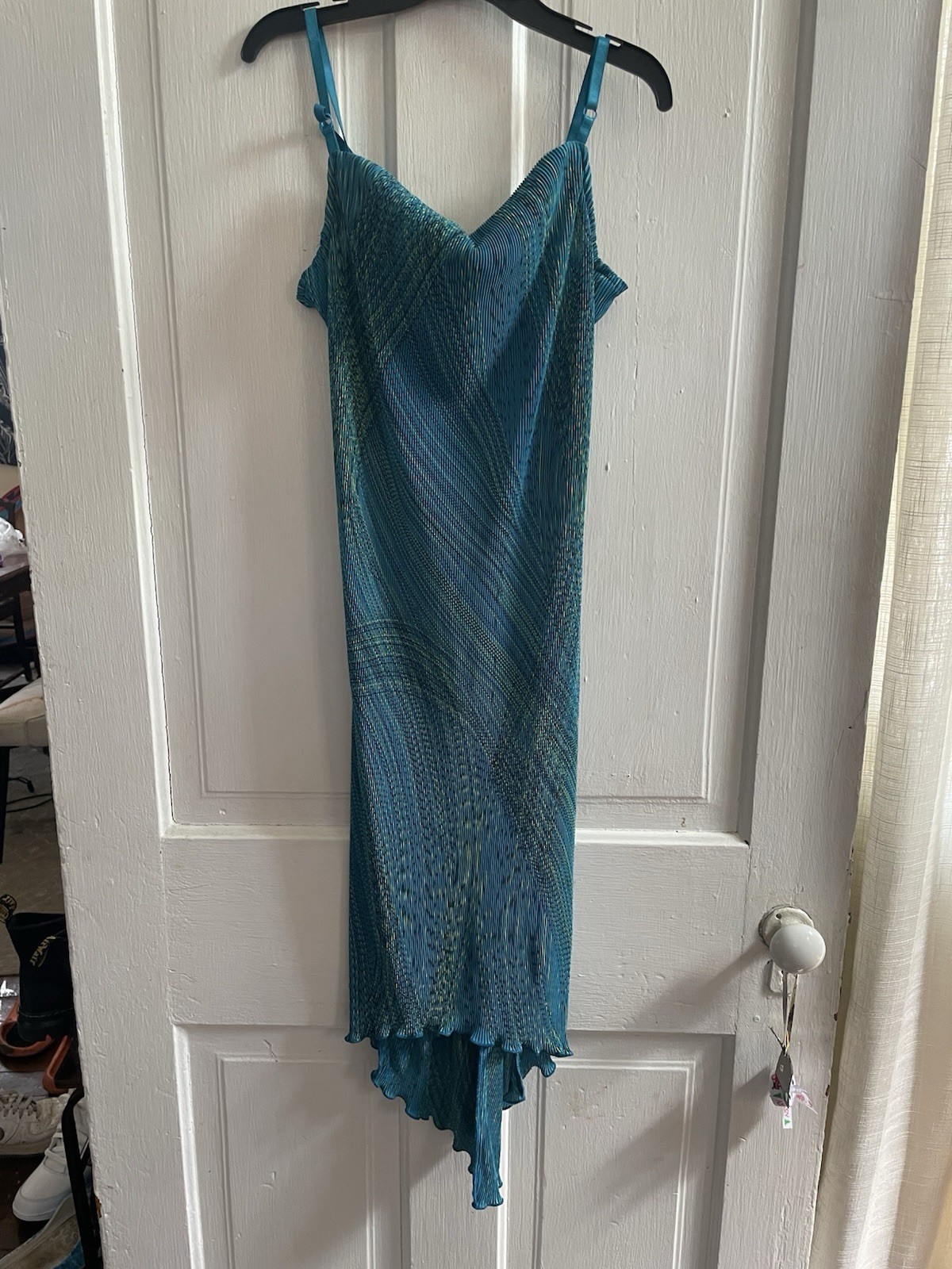 Vintage Blue And Green Dress Ginger By KST Womens Large Y2K Dress