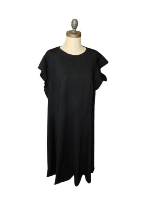 City Chic Size 22 (XL) Plus Size Black STRETCH Knit Classic Dress
