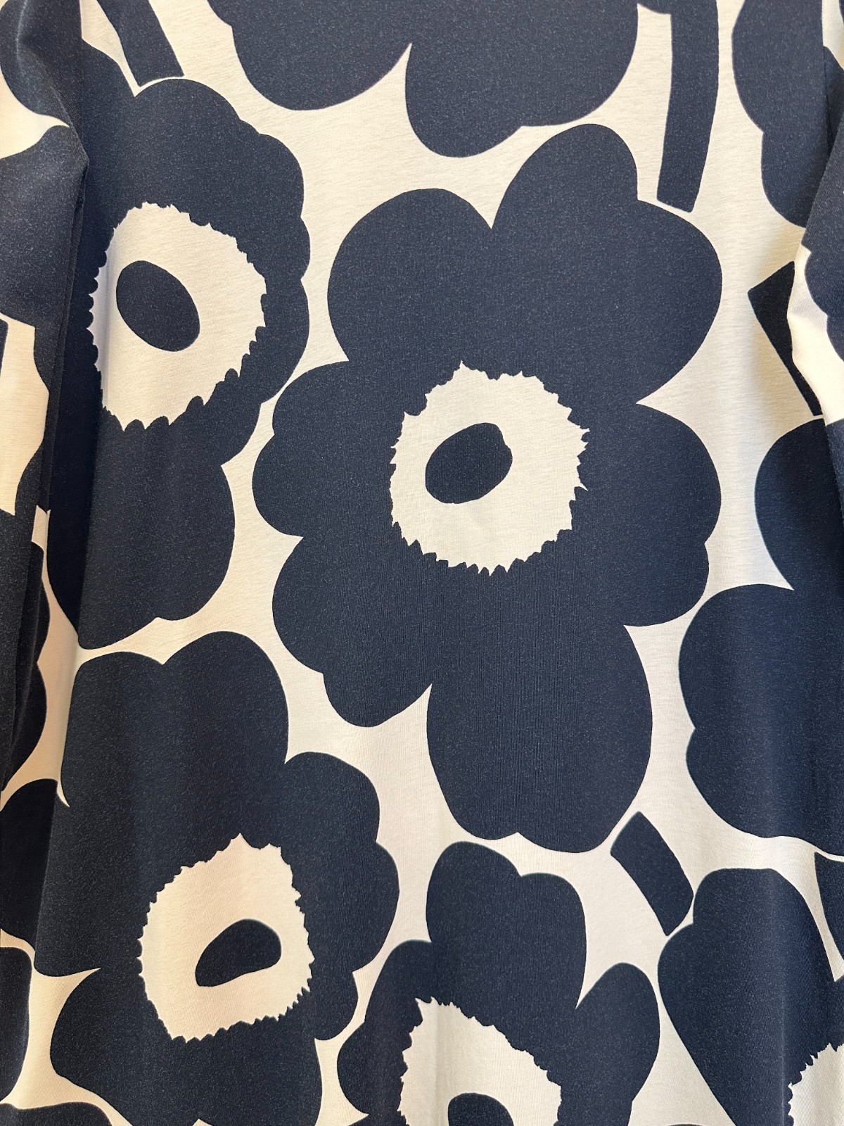 Marimekko Maksiimi Uniko A-line Cotton Jersey Big Poppies Size L Maxi Dress