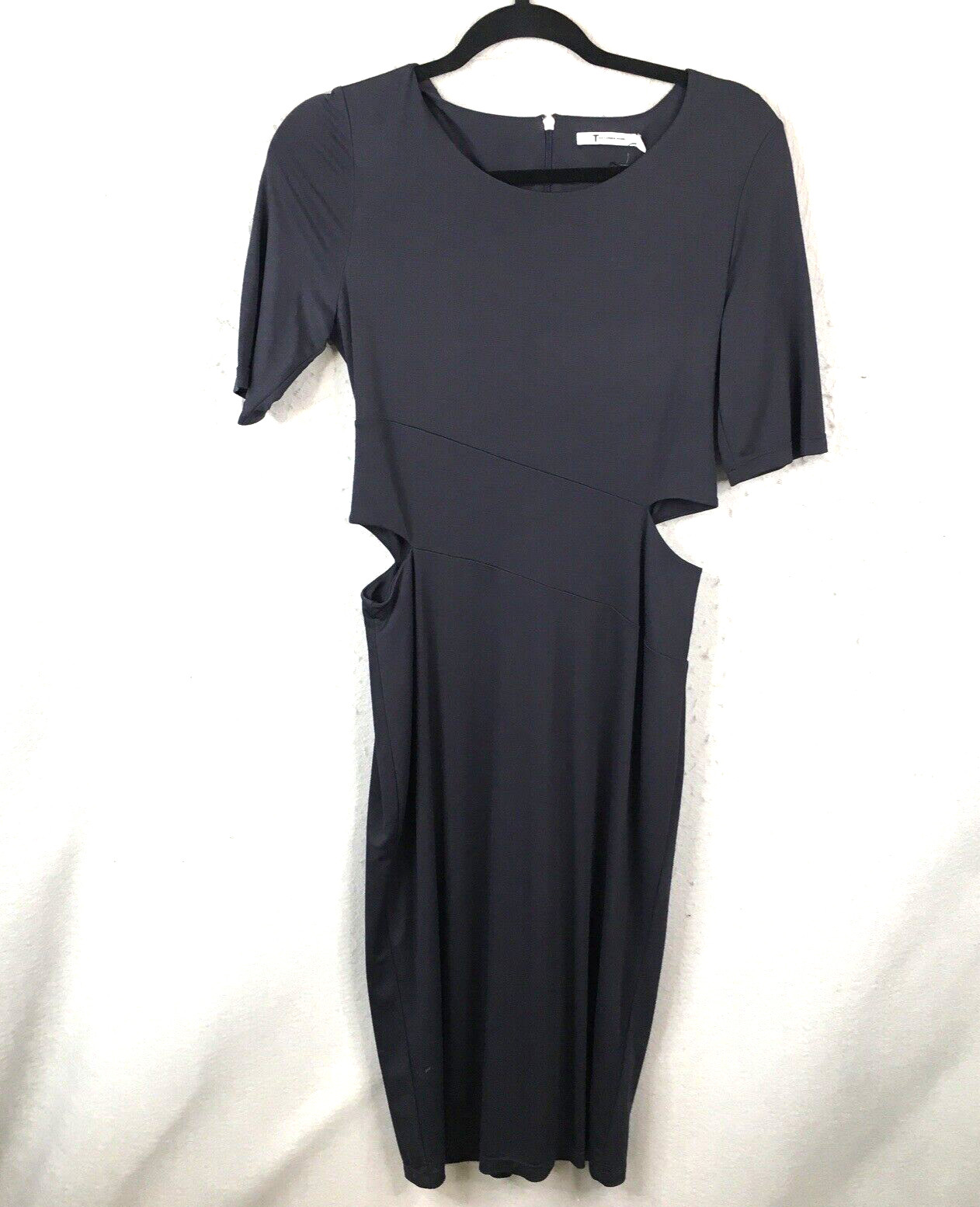 T By Alexander Wang Dress Womens Large Black Cut Out Side Event Occasion NEW