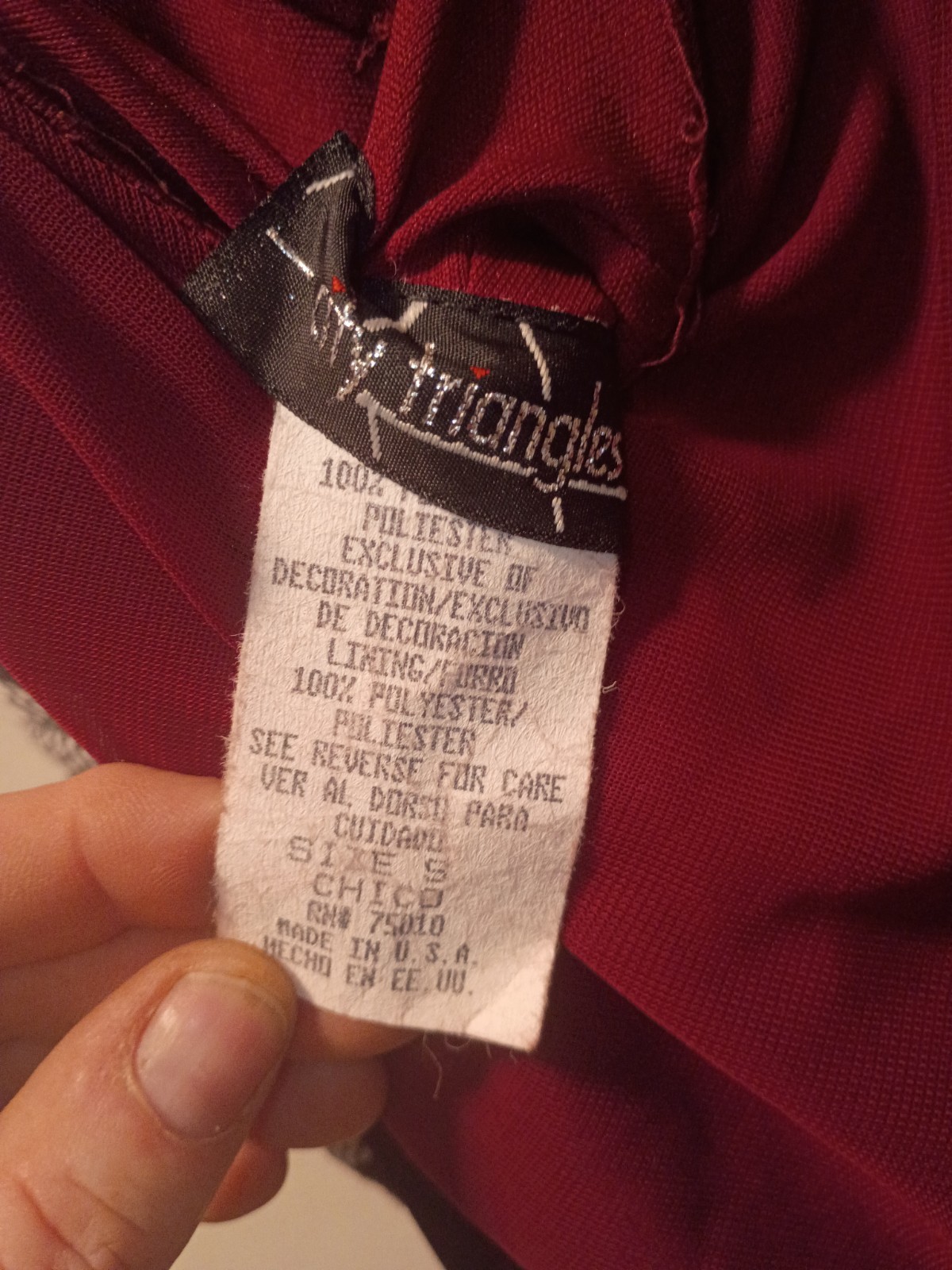 My Triangles Burgundy Sheer Ruched Long Sheath Dress Sleeveless Size S