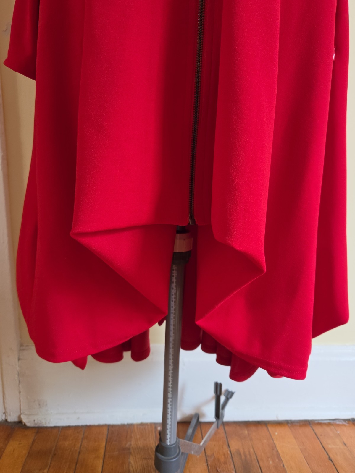 Samuel Dong Small Coat Dress Red High Low