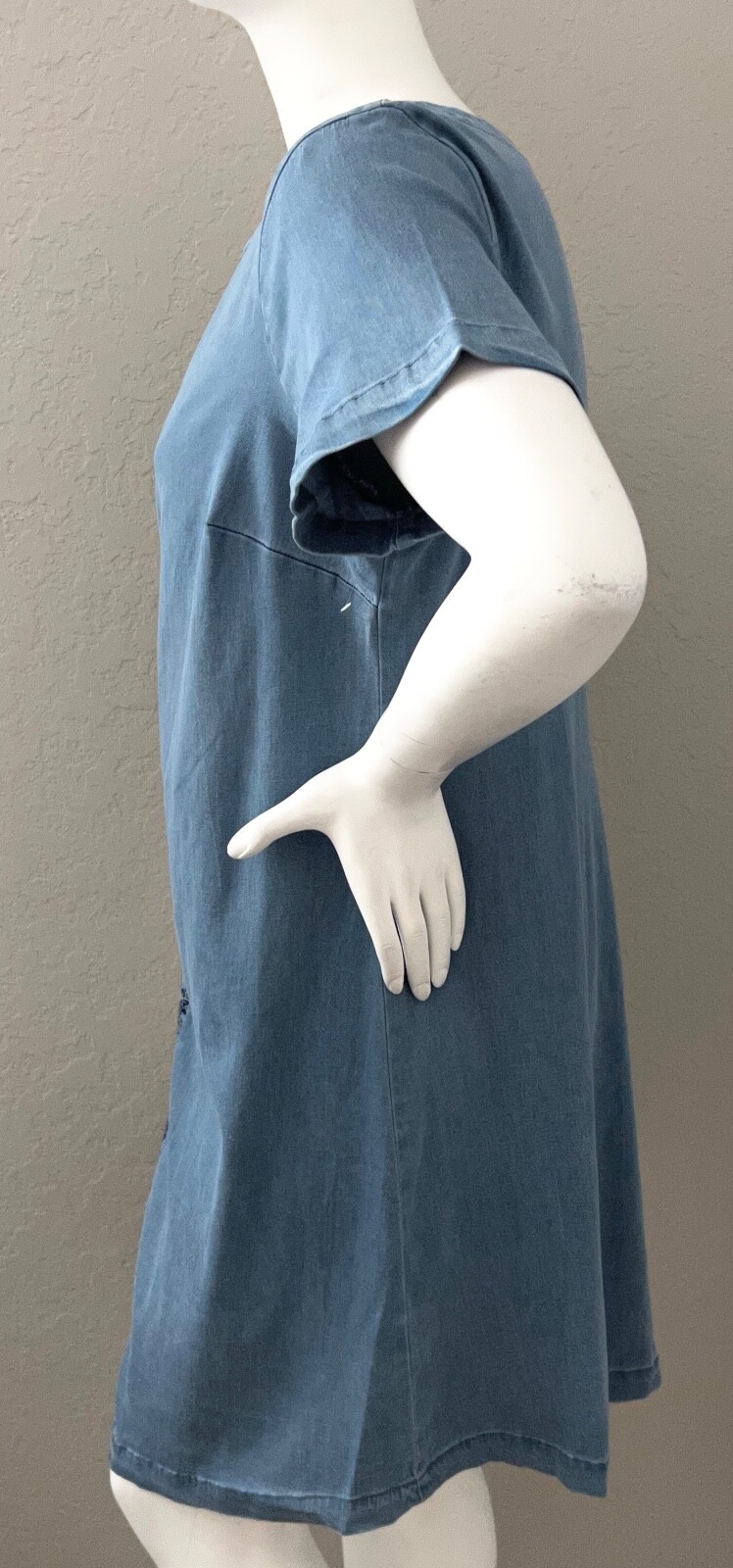 Westport Boho Embroidered Stretch Denim Dress Plus 14W 16W 18W 20W 22W 24W New!