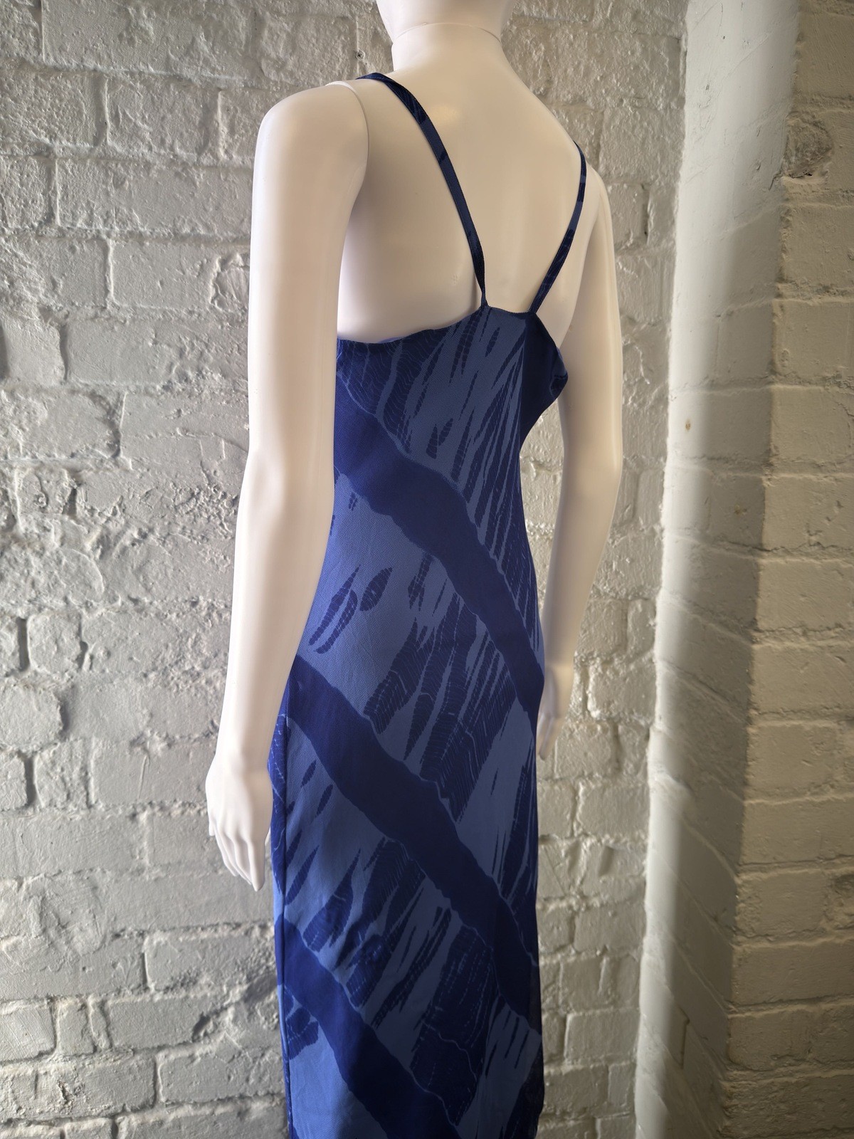 Dalmys Blue Patterned Maxi Dress