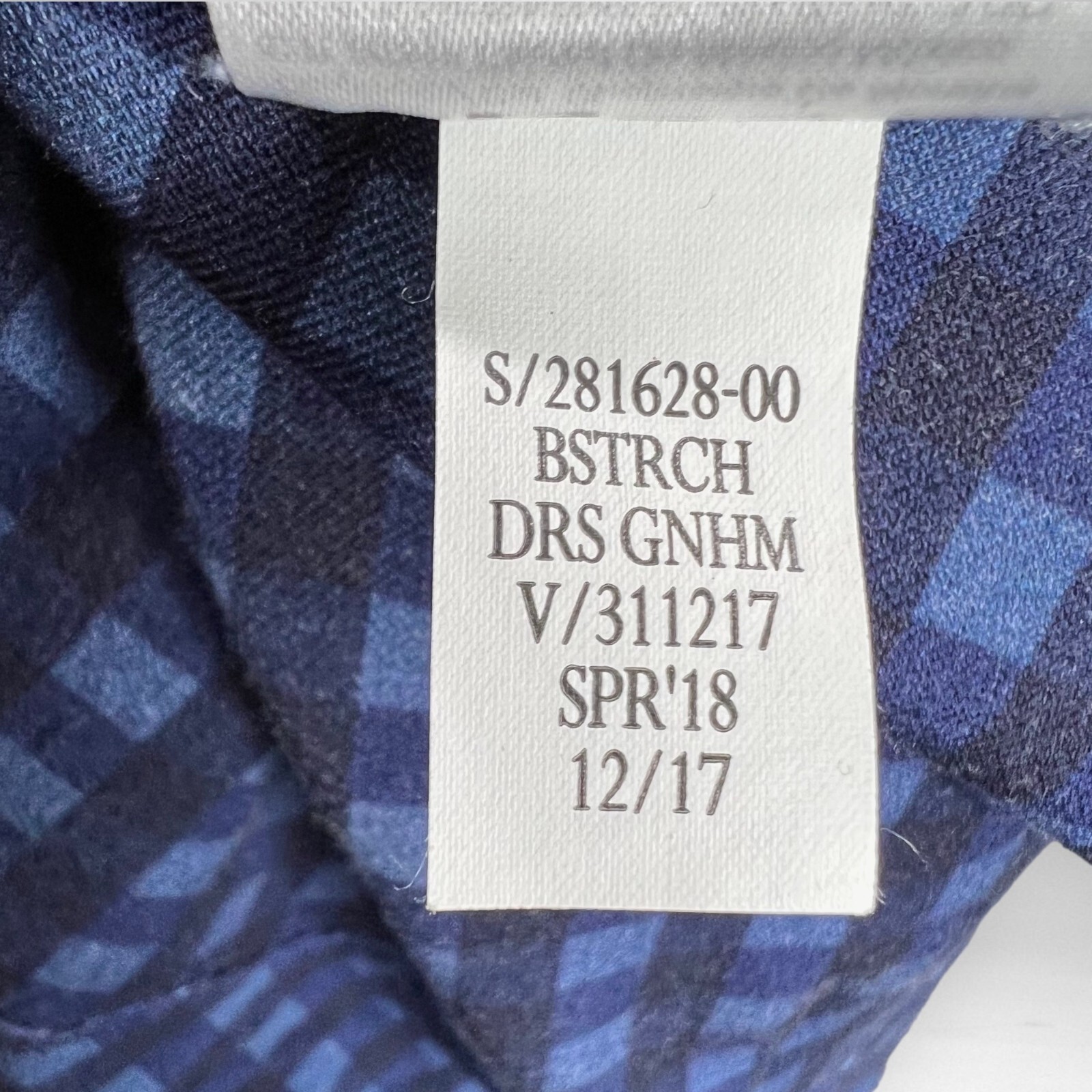BANANA REPUBLIC 0 Petite Bi Stretch Blue Gingham Sheath Dress 0 Casual