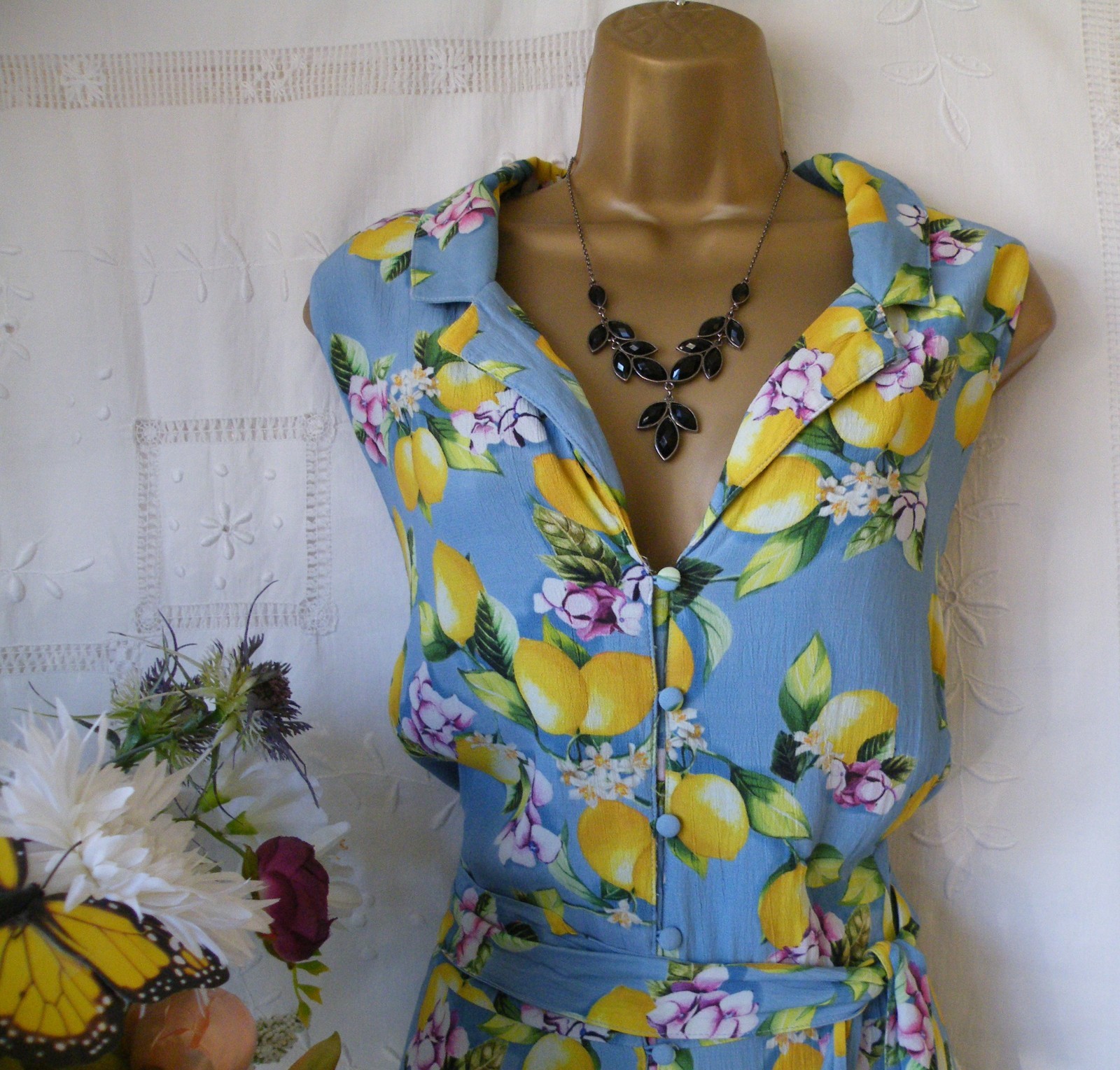 👗******MONSOON PRE-OWNED “LIBRA LEMON” DRESS SIZE 22******👗