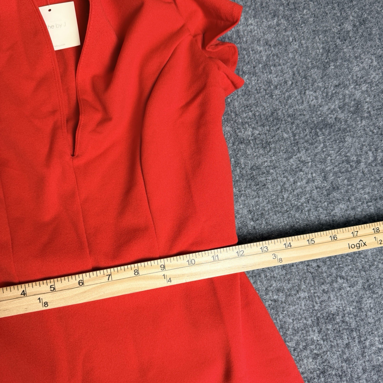 Fraiche by J Red Flutter Sleeve Sheath Dress Women’s Size Small NWT
