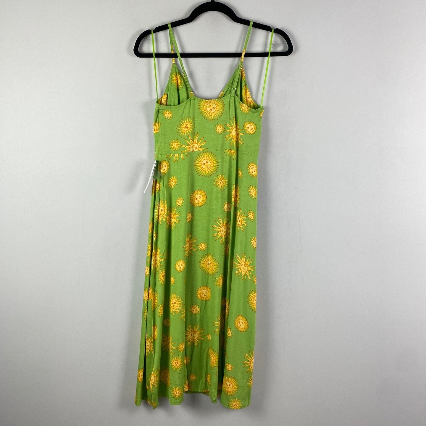 ModCloth Seaside Vacay Slip Dress Size Medium Lime Green Suns Midi Sleeveless