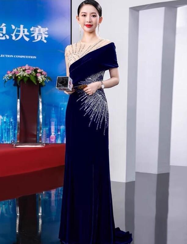 Gorgeous Shine Sequins Bodycon Fishtail Gown Cocktail Velvet Evening Dresses