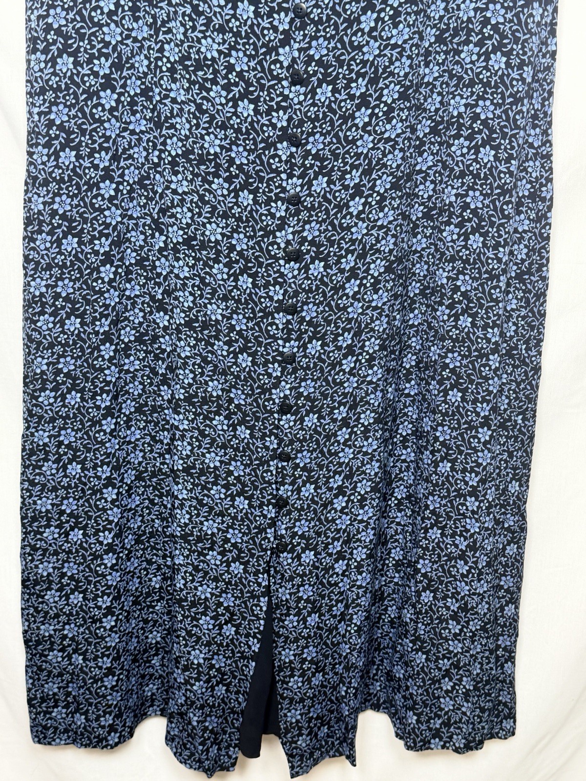 L.L. Bean Vintage Timeless 90s Floral Midi Dress Modest Womens 12 Cottagecore