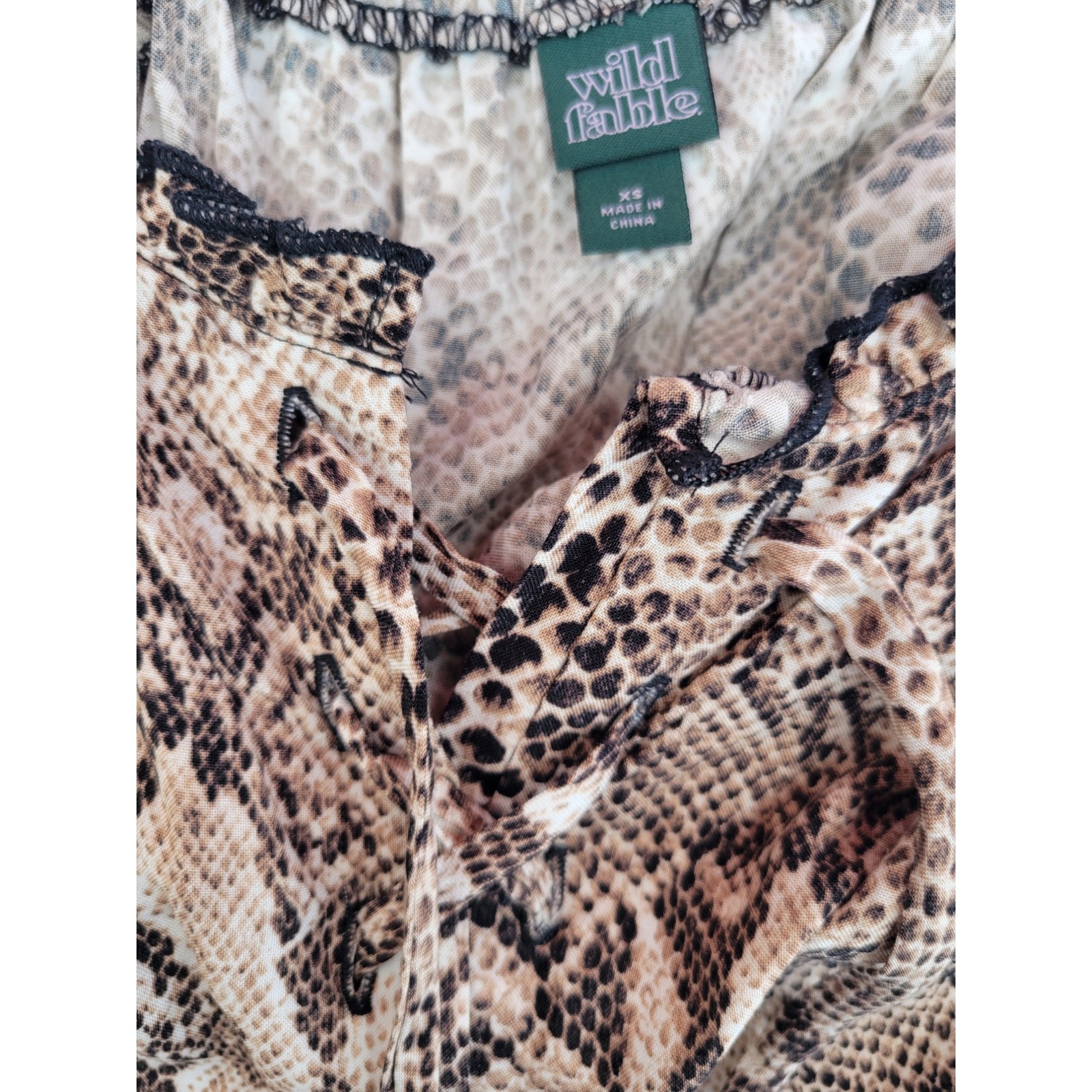 Wild Fable Women’s Snakeskin Print Midi Slip Dress – XS