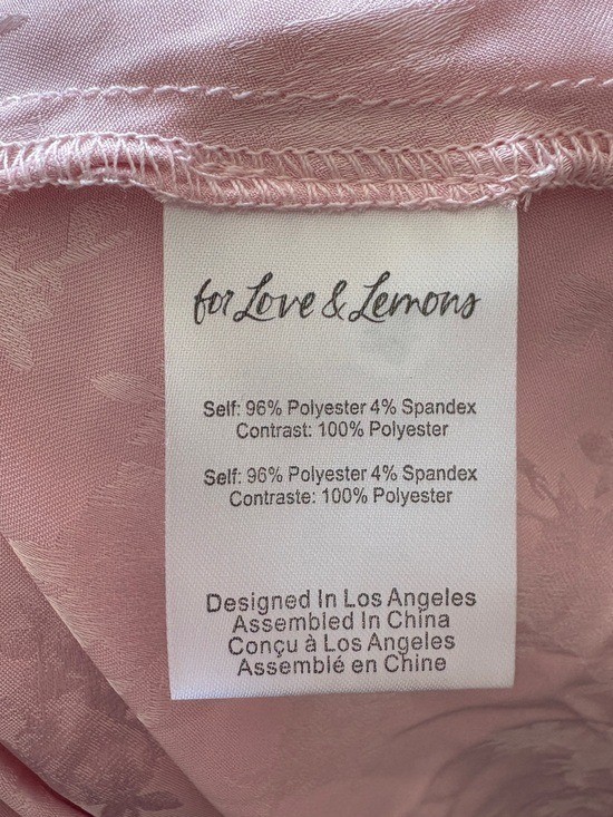 $489 NWT For Love And Lemons “Sheila” Chiffon Maxi Gown in Pink #2 Sz X-Small