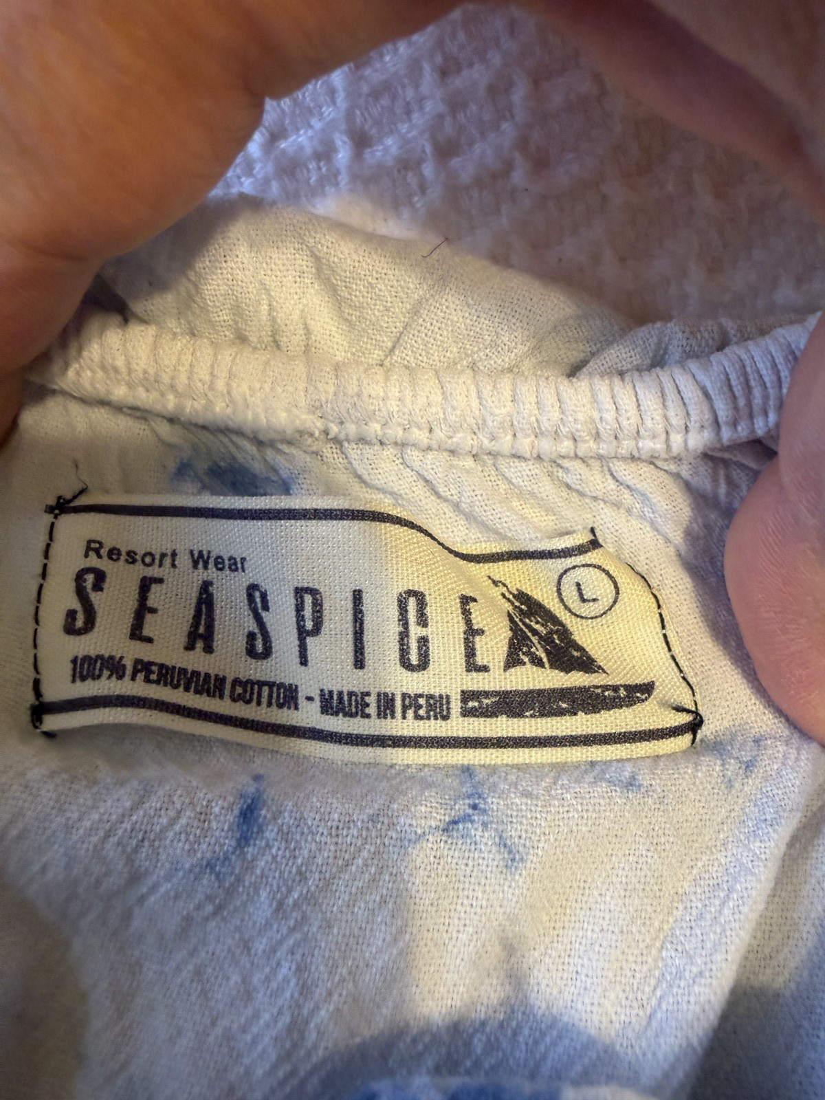 Seaspice Peruvian Cotton Resort Wear Ruffle Hi Lo Dress L